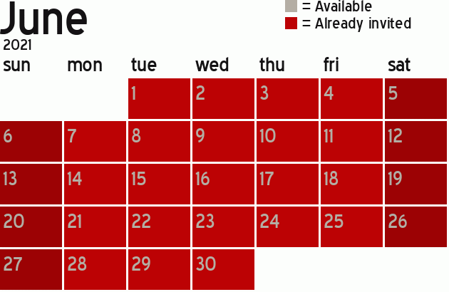 Missionary Dinner Calendar